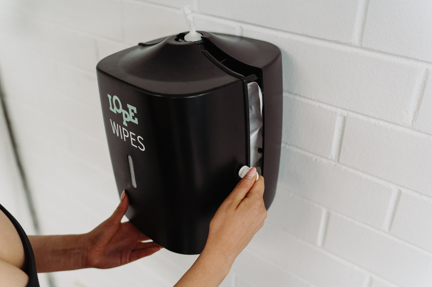 Equipment Wipes Wall Dispenser - Black