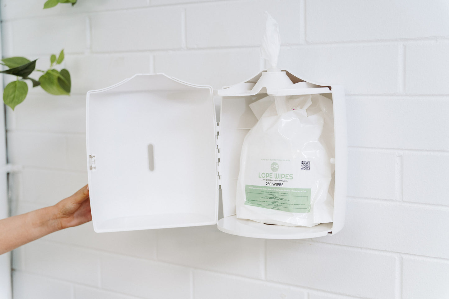 Equipment Wipes Wall Dispenser - White